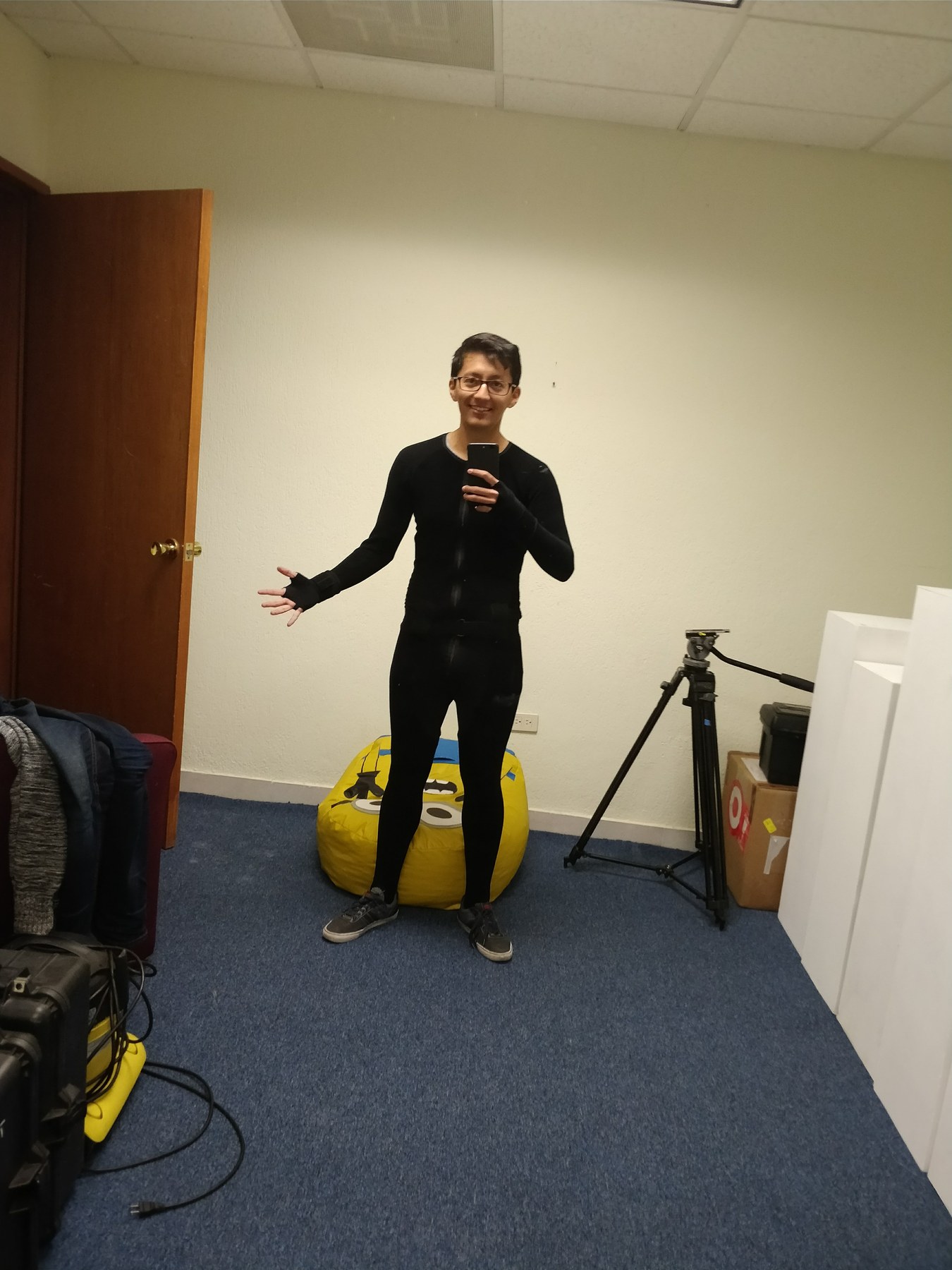 Pablo at TETE in a MoCap suit, 2017